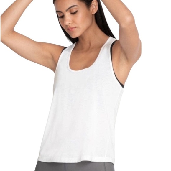 Johnny Was Tops - Johnny Was Calme Racerback Tank Top White XS